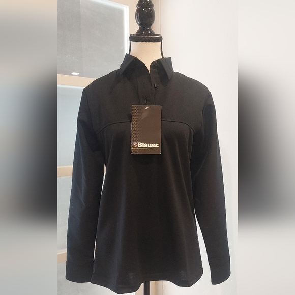 Blauer Tops - Blauer Women's Long Sleeve Black Tee